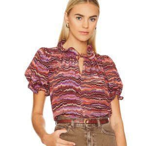 Ulla Johnson Corine Silk Blouse Size 14